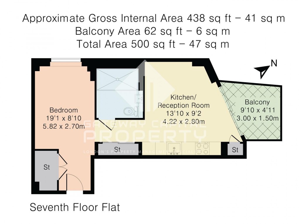 Floorplan for River Apartment, 21 Gillender Street, Bow E3