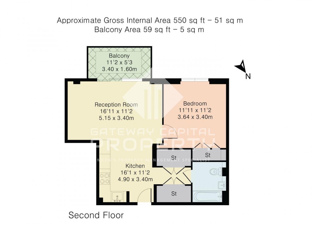 Floorplan for Georgette Apartments, 91 Sidney Street, E1