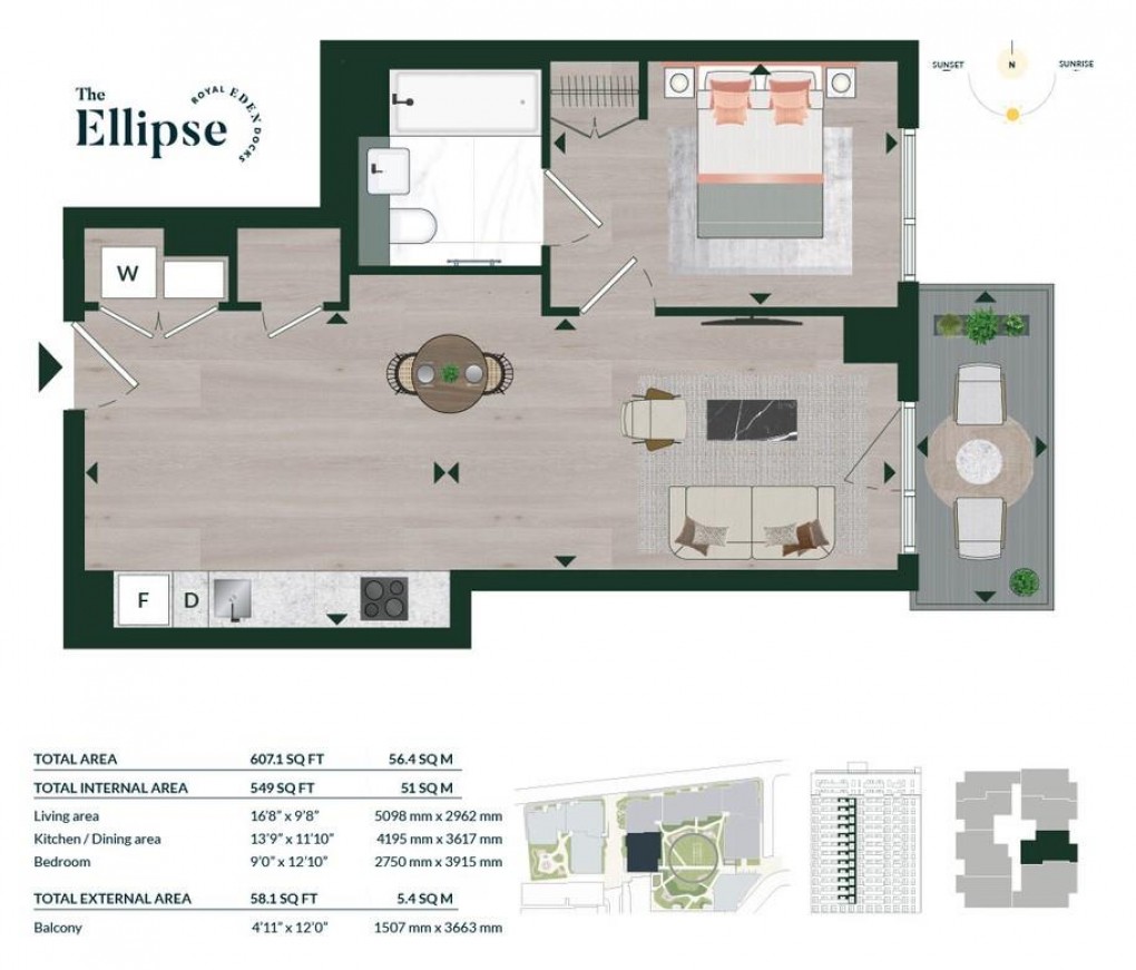 Floorplan for Ellipse, Royal Eden Dock, London, E16