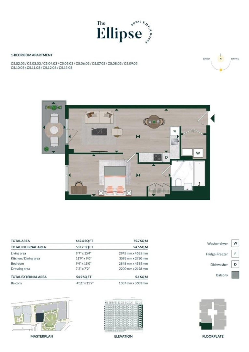 Floorplan for Ellipse, Royal Eden Dock, London, E16