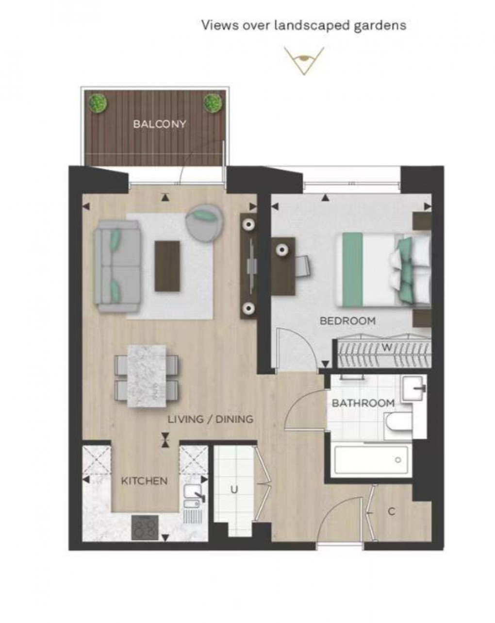 Floorplan for Scarlet Court, Damsel Grove N4
