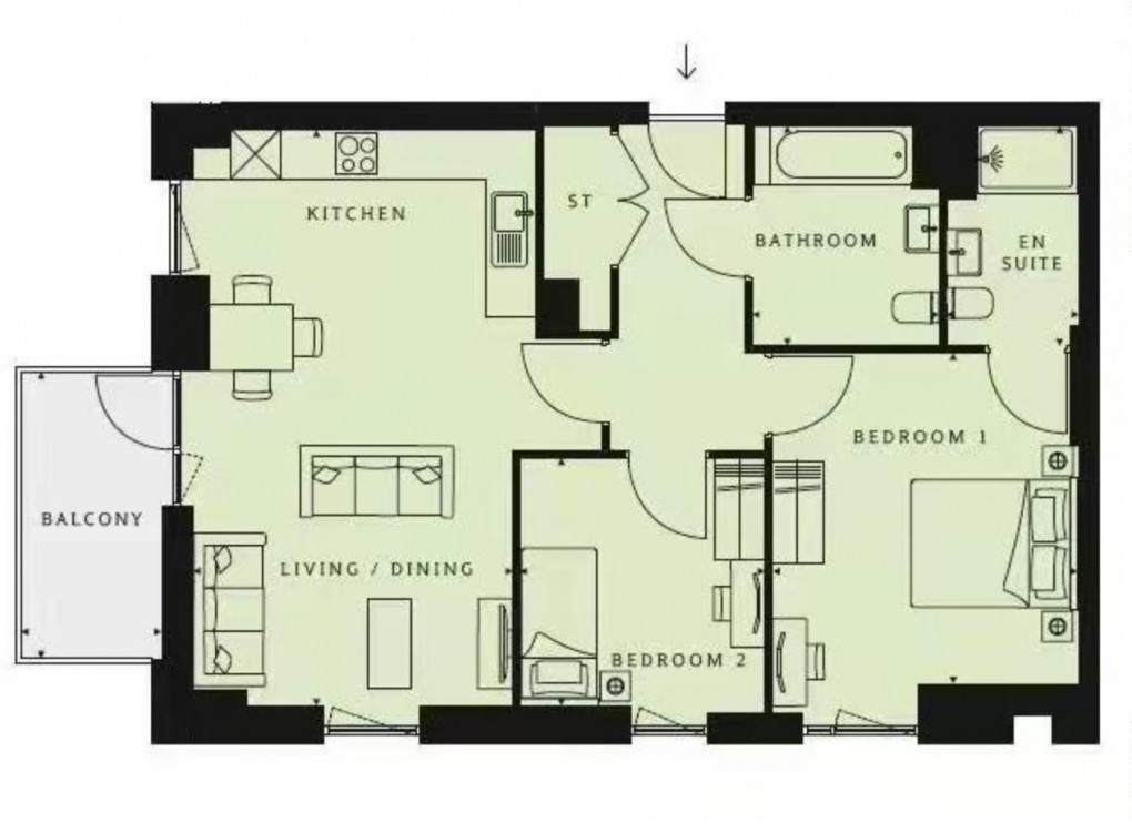Floorplan for North End Road, Wembley HA9