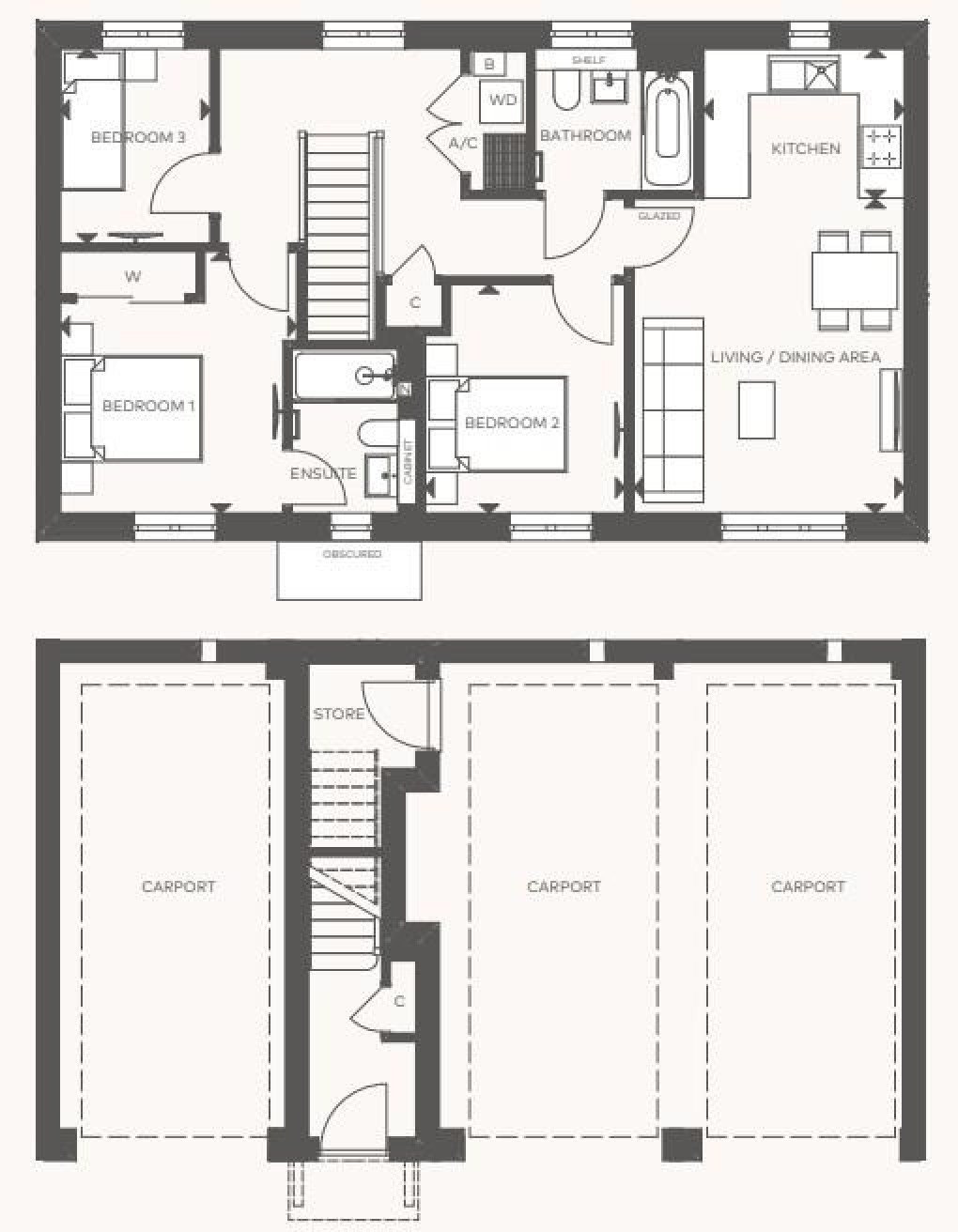 Floorplan for Bluebell Way, Warfield, Bracknell RG42