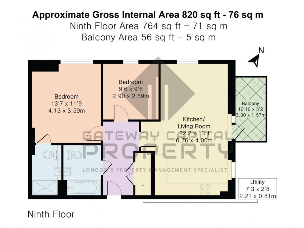 Floorplan for North End Road, Wembley HA9