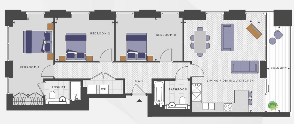 Floorplan for Lindley House, Silkstream, London NW9